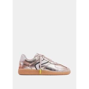 NEW SHU SHOP women's silvia leather sneaker in gold